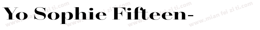 Yo Sophie Fifteen字体转换
